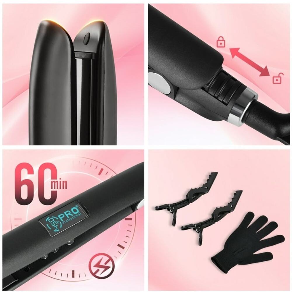 MCURO 1 inch Hair Straightener, Flat Iron for Hair Infused with Keratin, Dual... - Picture 7 of 9